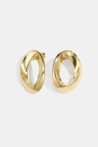 Damen Ohrstecker Kreis | 304S-Edelstahl | Goldfarbe & Silberfarbe