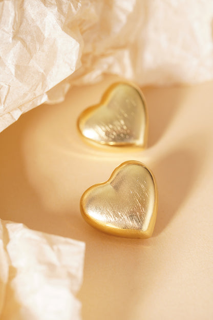 Damen Ohrstecker Herz Basis | Edelstahl | Gold & Silber