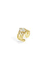 Damen Ring Zirkon Linien | Edelstahl | Goldfarbe