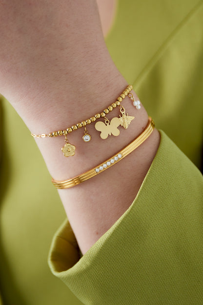 Butterfly Bliss Armband - Goldfarben