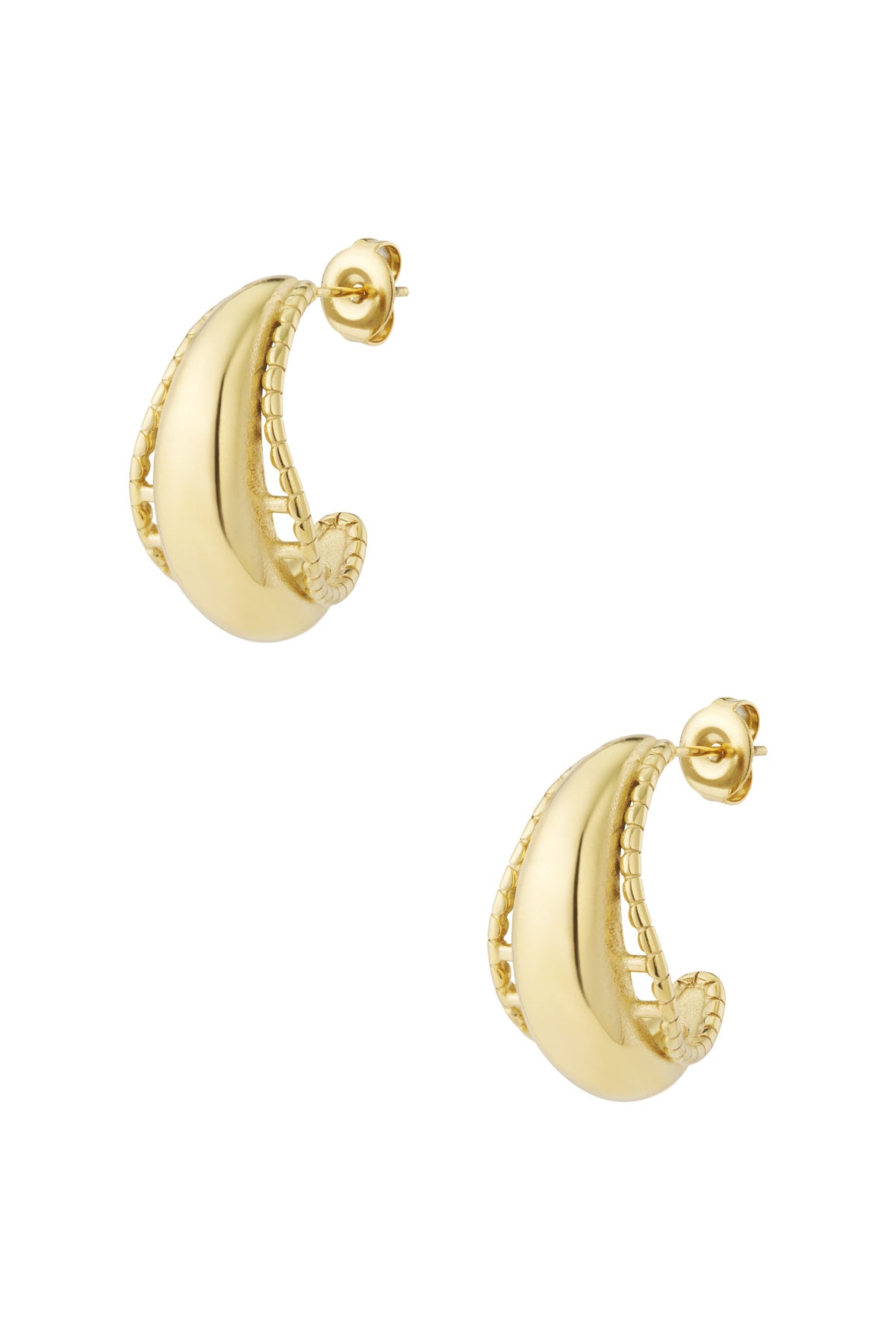 Damen Creolen Geometrisch | Edelstahl | Gold & Silber
