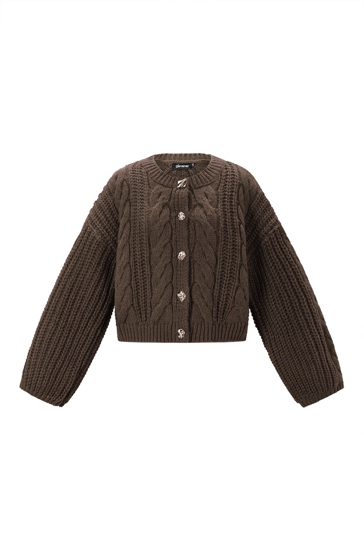 Damen Strickjacke Zopfmuster | Polyester | Mehrfarbig