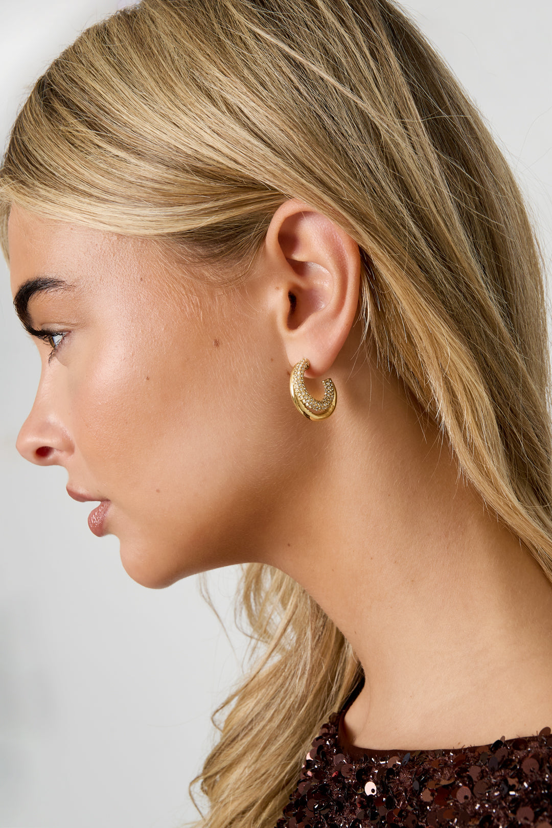 damen creolen kreis casual | edelstahl | goldfarbe & silberfarbe