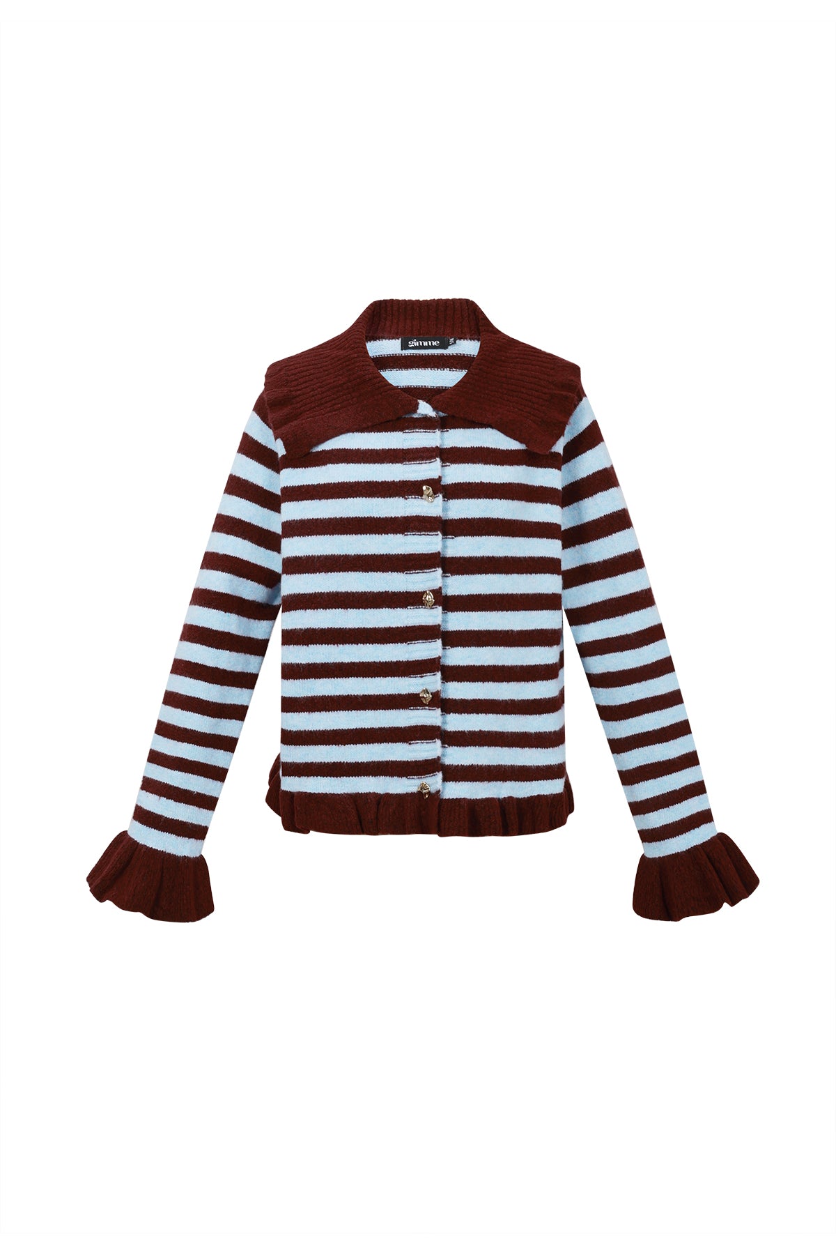 Damen Cardigan Strick Streifen | Polyester | Mehrfarbig