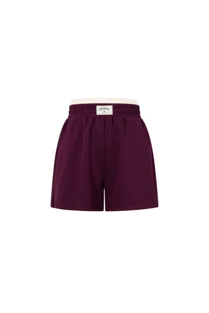 Damen Shorts Gestrickt Elegant | Polyester | Dunkelbraun