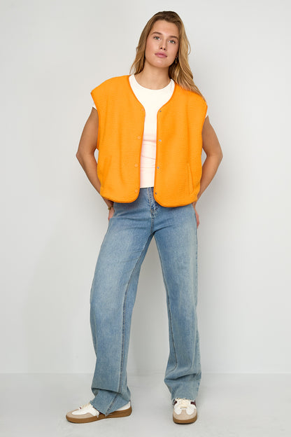 Damen Weste Unifarben Elegant | Polyester | Mehrfarbig