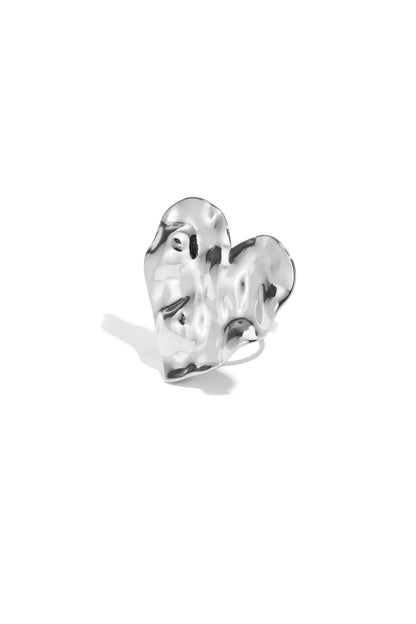 Damen Ring Herz Statement | Edelstahl | Gold-/Silberfarbe