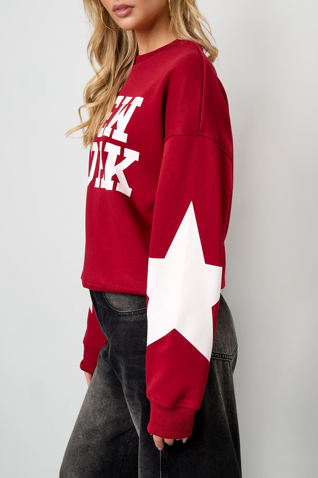 damen pullover new york stern | baumwolle | mehrfarbig