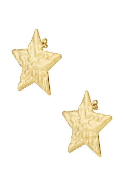 Damen Ohrringe Stern Alltagsstil | Edelstahl | Gold & Silber