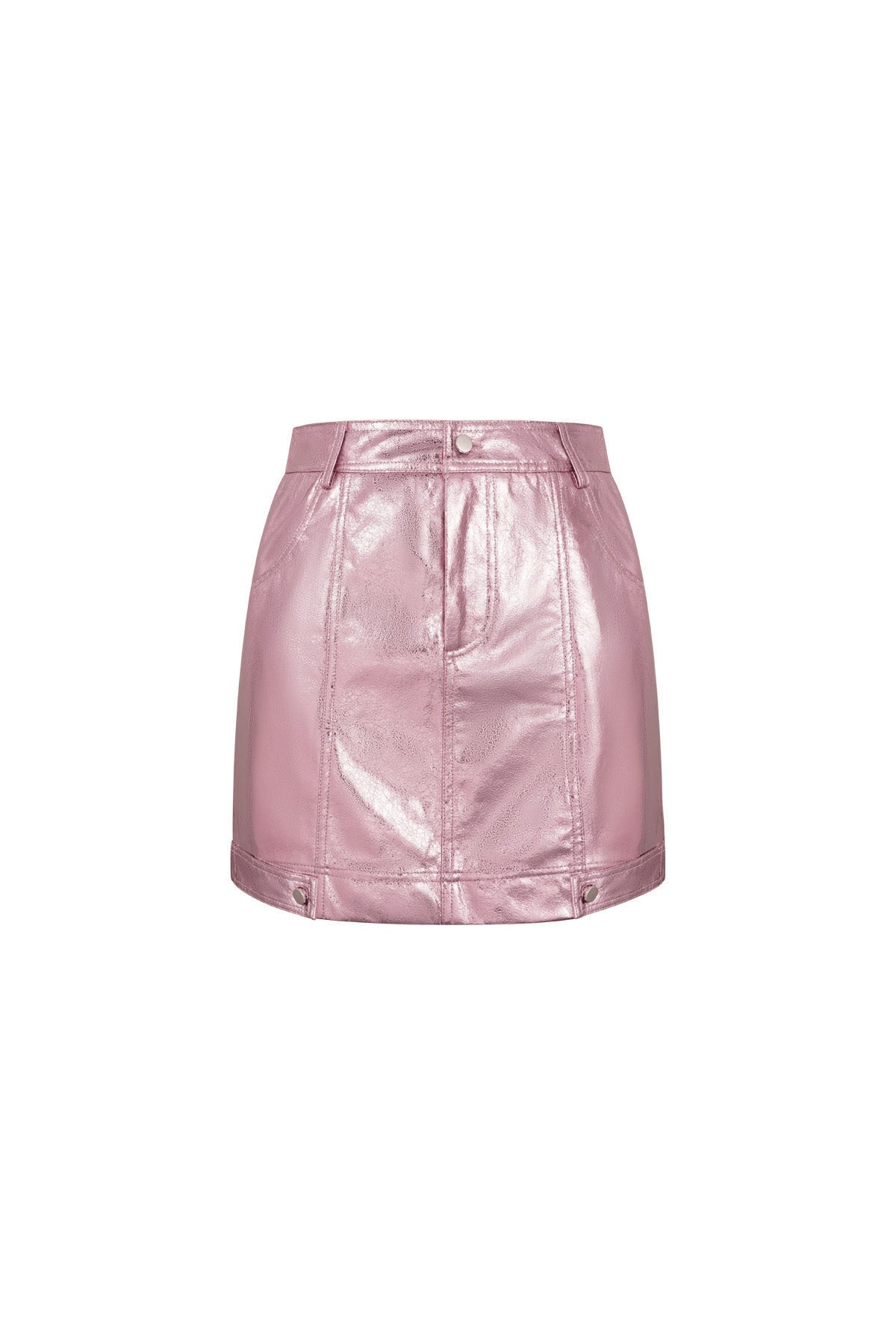 damen minirock kunstleder | kunstleder | rosa