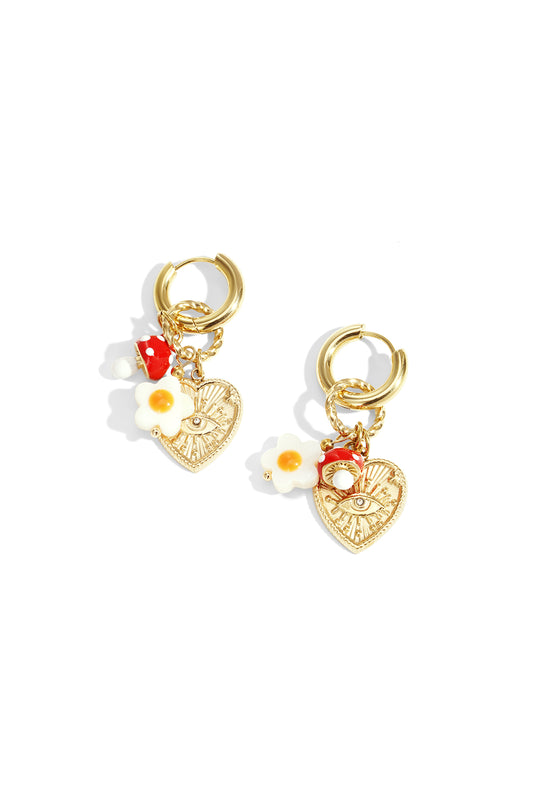 Damen Tropfenohrringe Boeses Auge | Edelstahl | Goldfarbe