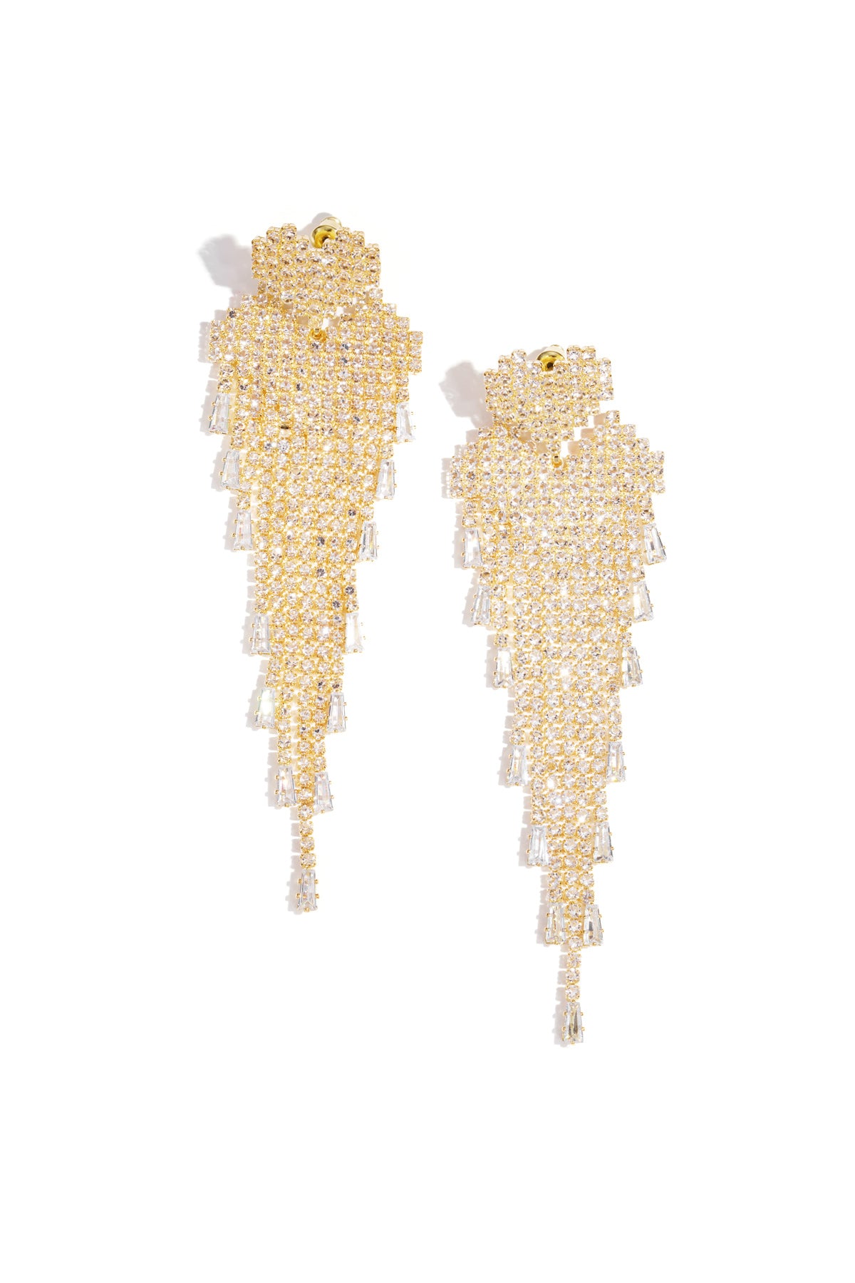 Damen Ohrhaenger Herz Zirkon | Kupfer | Gold & Silber