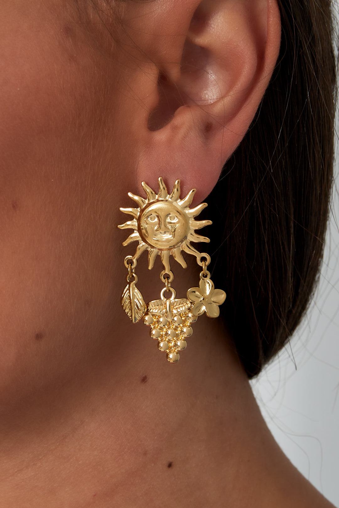 Damen Ohrringe Fruchtiger Sommer | Edelstahl | Goldfarbe
