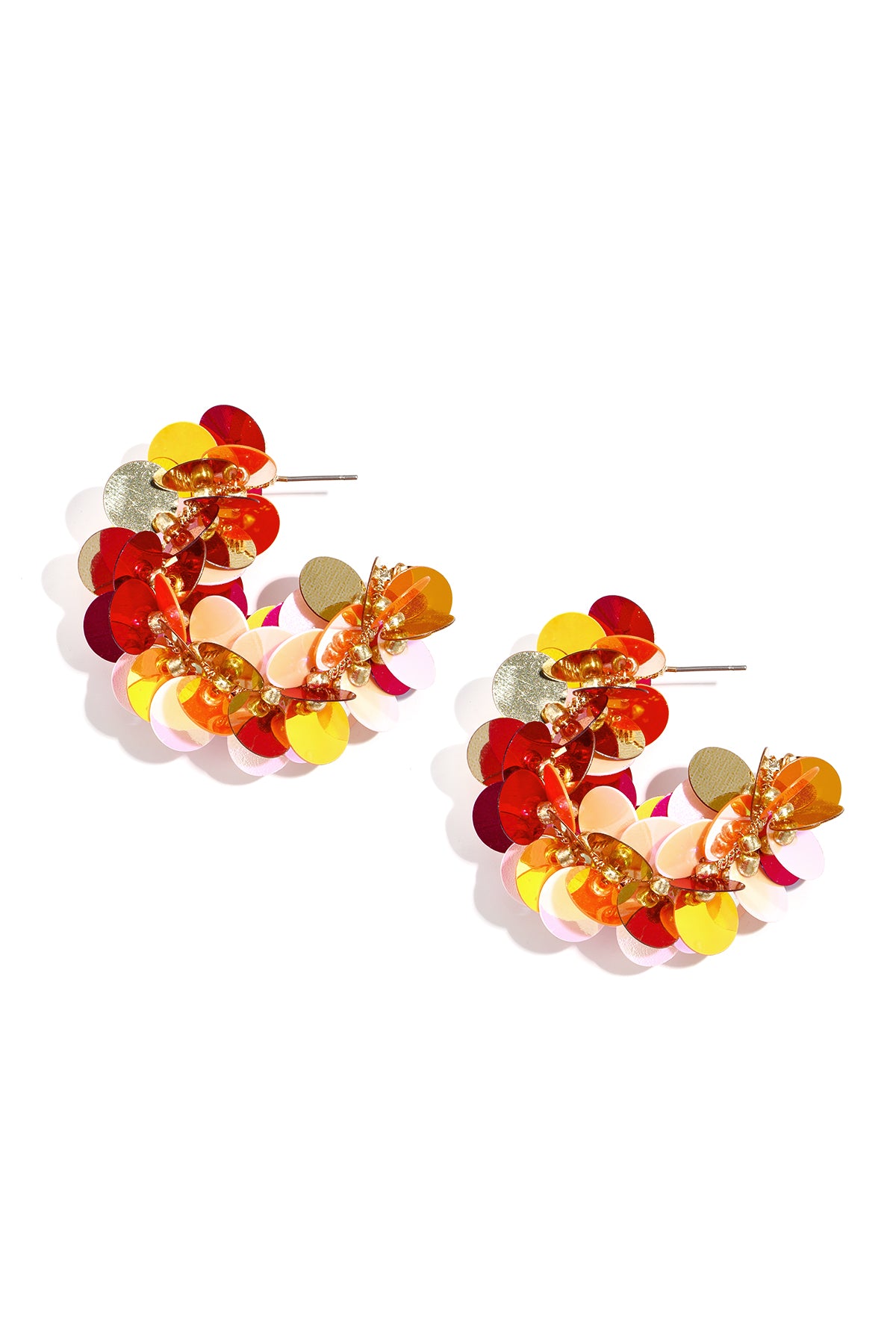 damen creolen bunt | kupfer | rosenrot, gold & schwarz