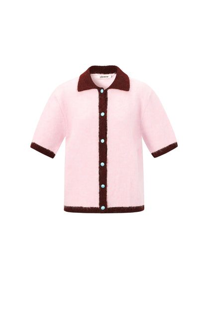 Damen Strickjacke Farbkontrast | Polyester | Mehrfarbig