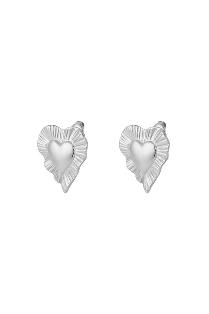 Damen Ohrringe Herzform 14K Zeitlos | Edelstahl 304S | Gold & Silber