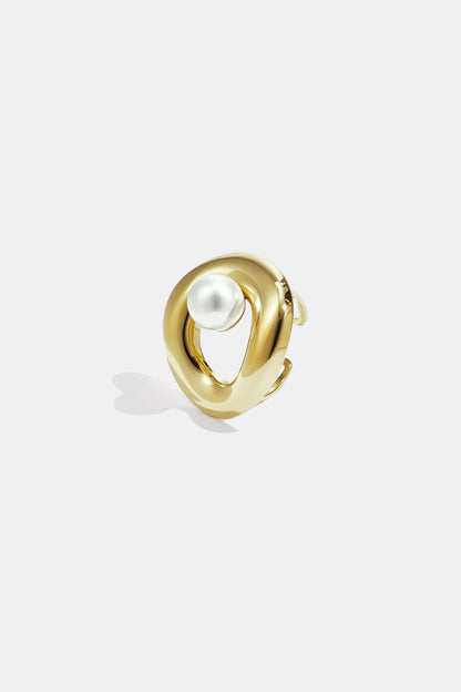 Damen Ring Rund Statement | Edelstahl | Goldfarbe & Silberfarbe