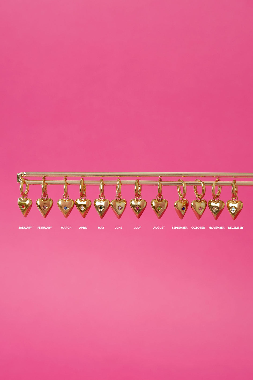 Damen Ohrringe Geburtsstein Strass 14K | Edelstahl vergoldet | Monatssteine