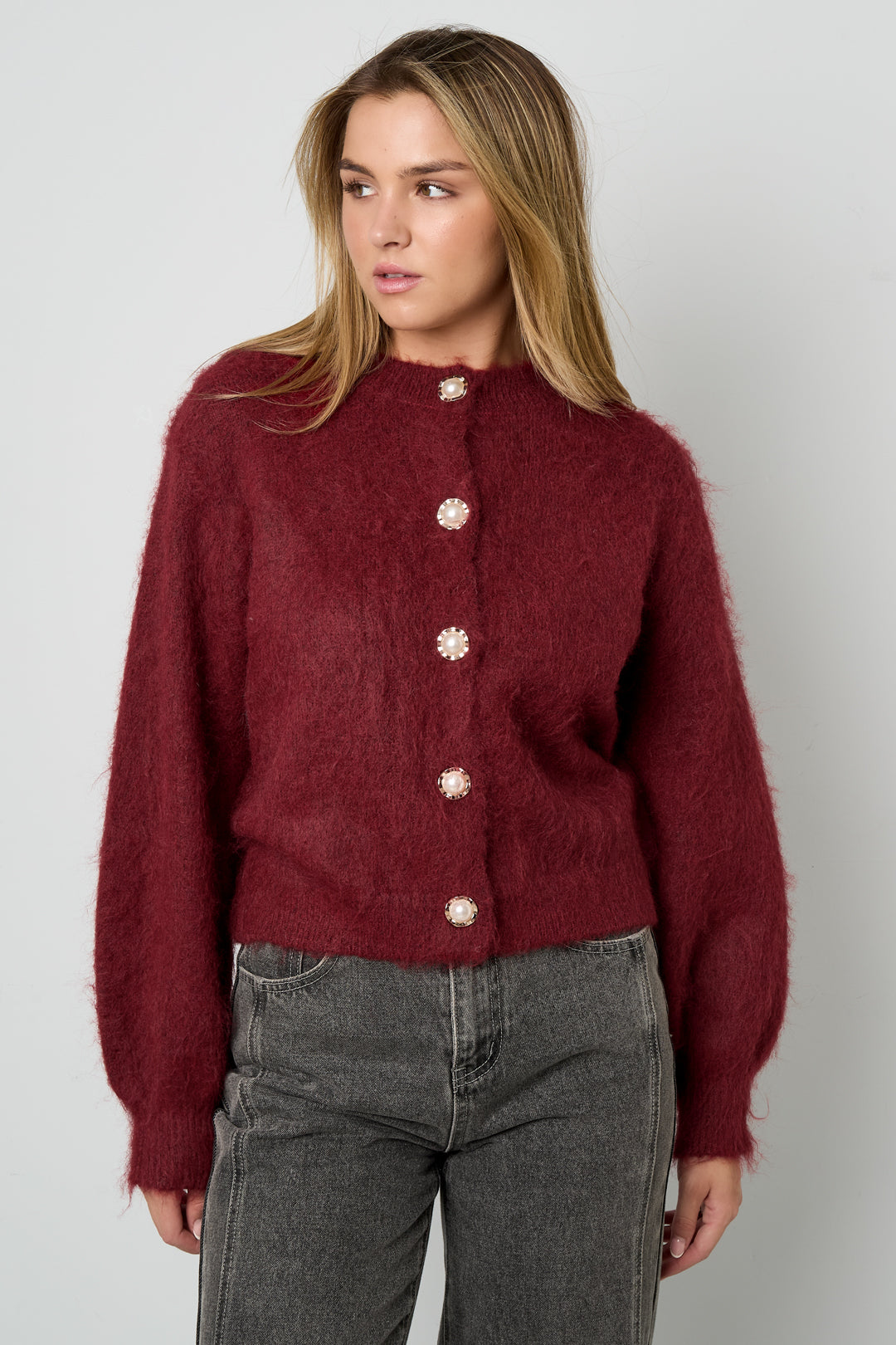 damen strickjacke herbst winter | polyester | mehrfarbig