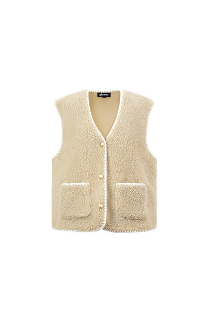 Damen Weste Farbkontrast | Polyester | Mehrfarbig