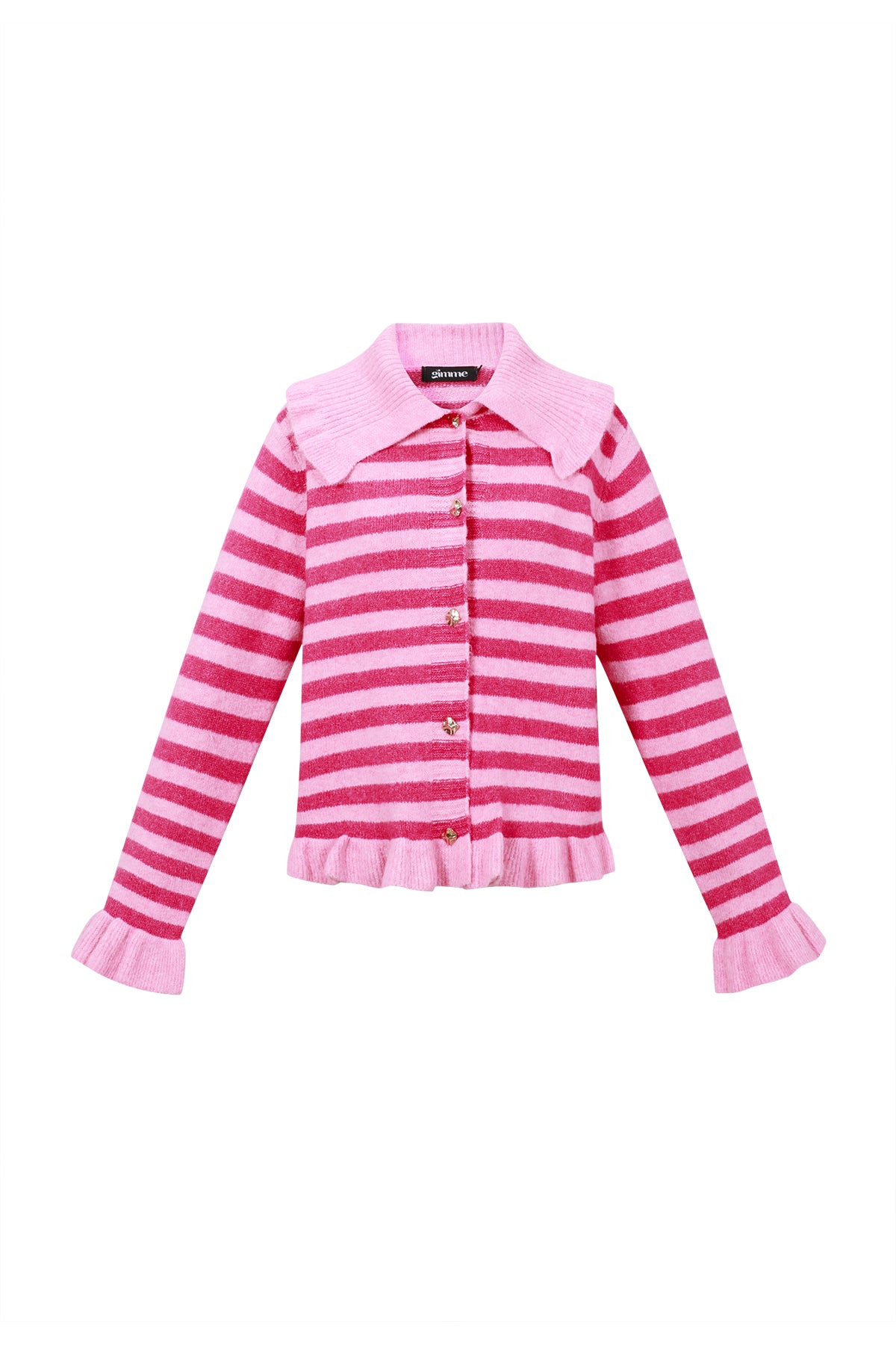 damen cardigan strick streifen | polyester | mehrfarbig