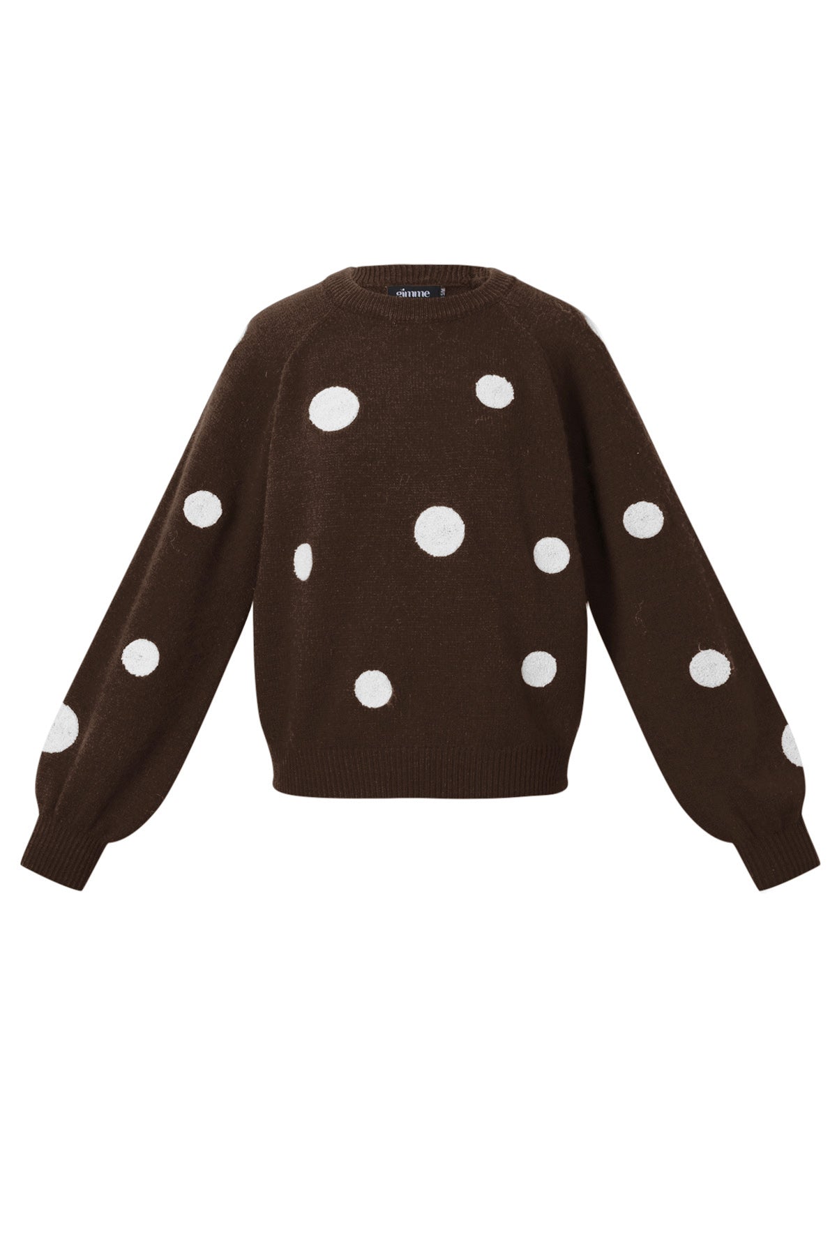 damen pullover gepunktet luxus | polyester | mehrfarbig