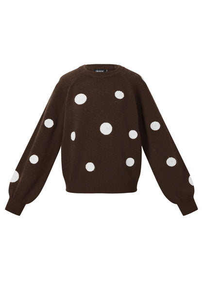 Damen Pullover Gepunktet Luxus | Polyester | Mehrfarbig