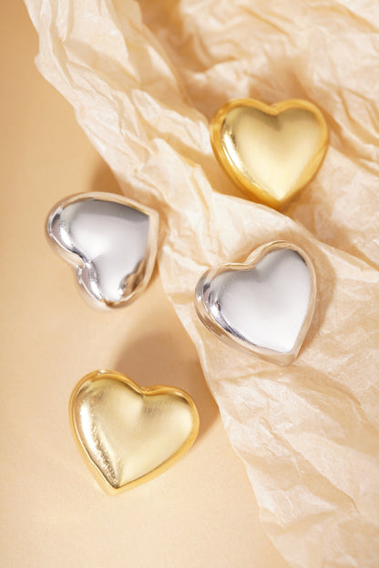 Damen Ohrstecker Herz Basis | Edelstahl | Gold & Silber