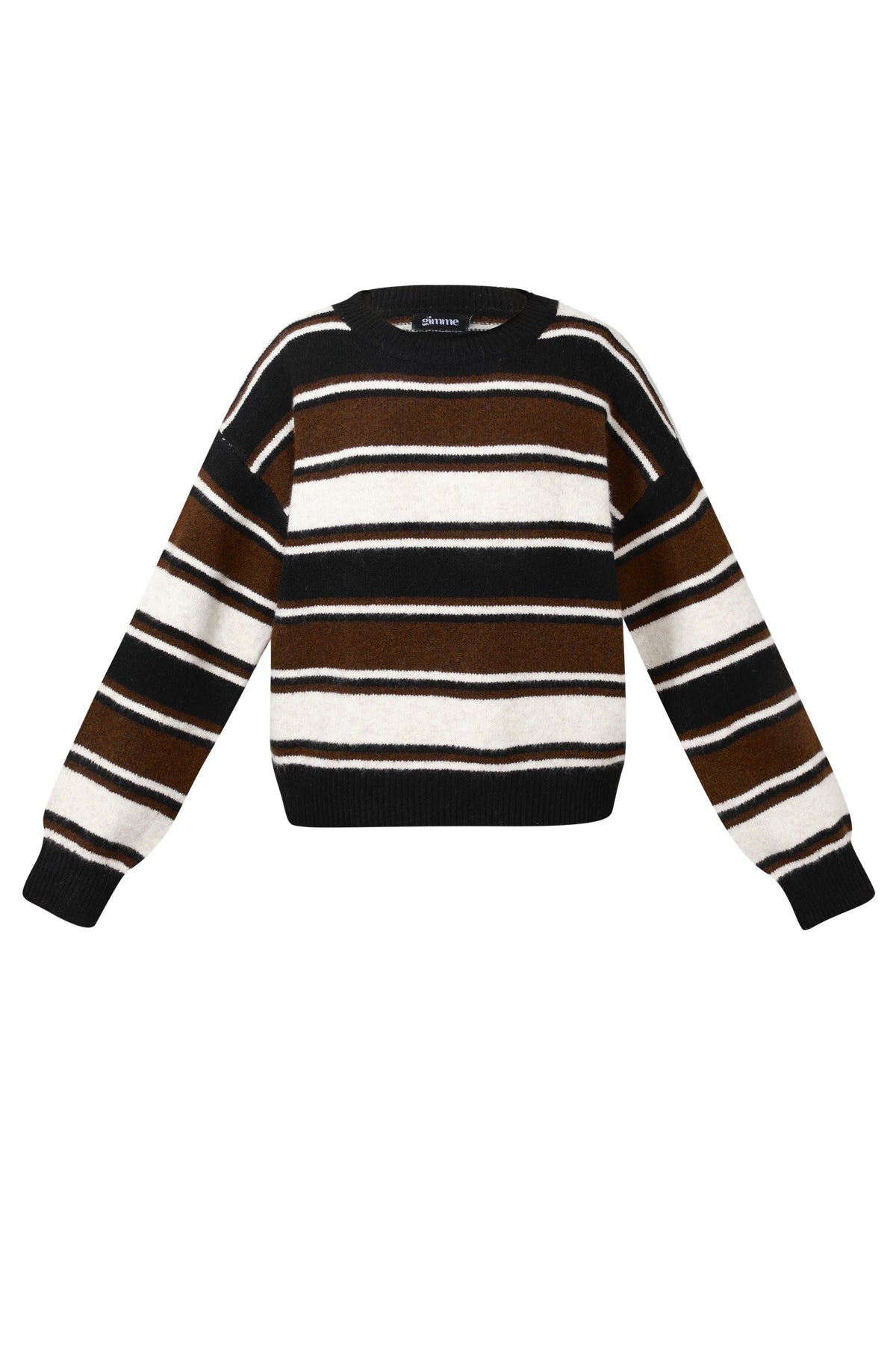 Damen Pullover Strick Streifen | Polyester | Mehrfarbig
