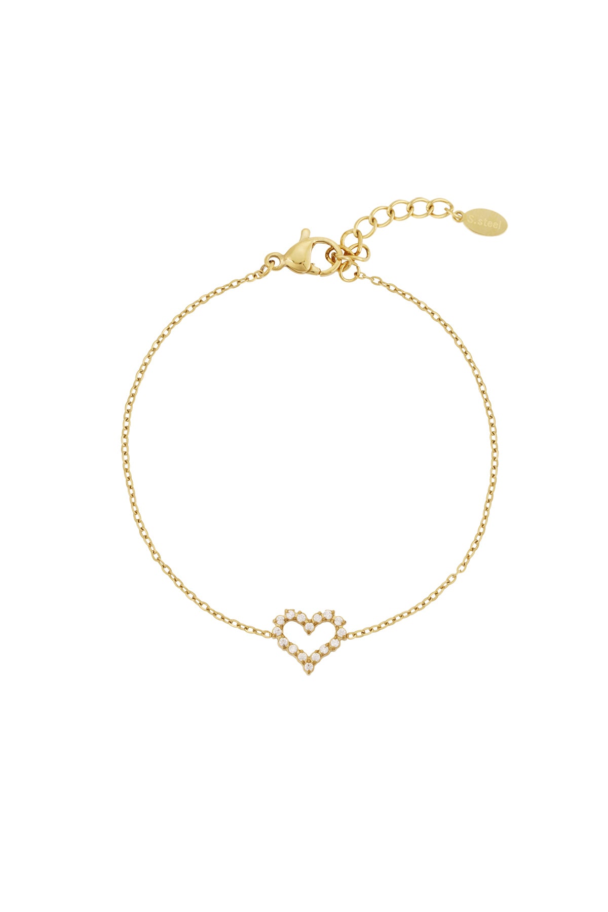 strass herz armband