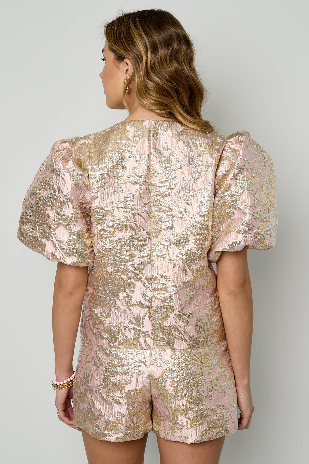 Damen Top Blumendruck Sommer | Polyester | Rosa