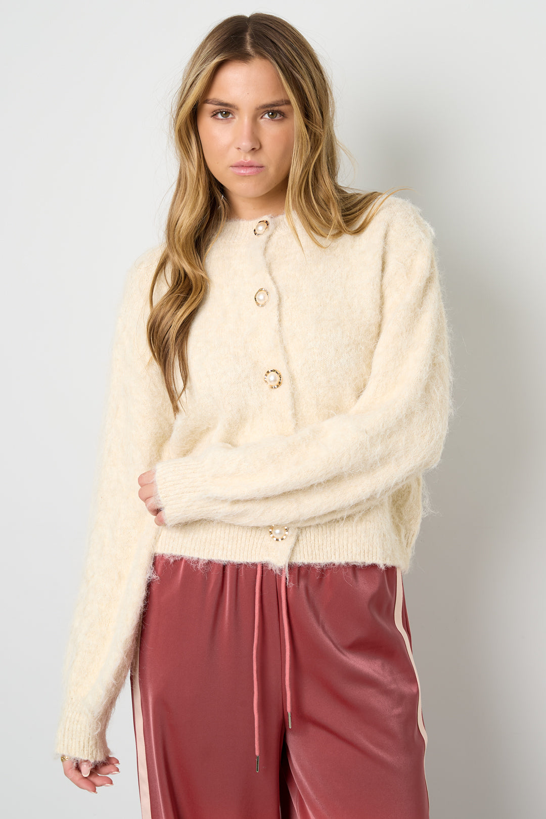 damen strickjacke herbst winter | polyester | mehrfarbig