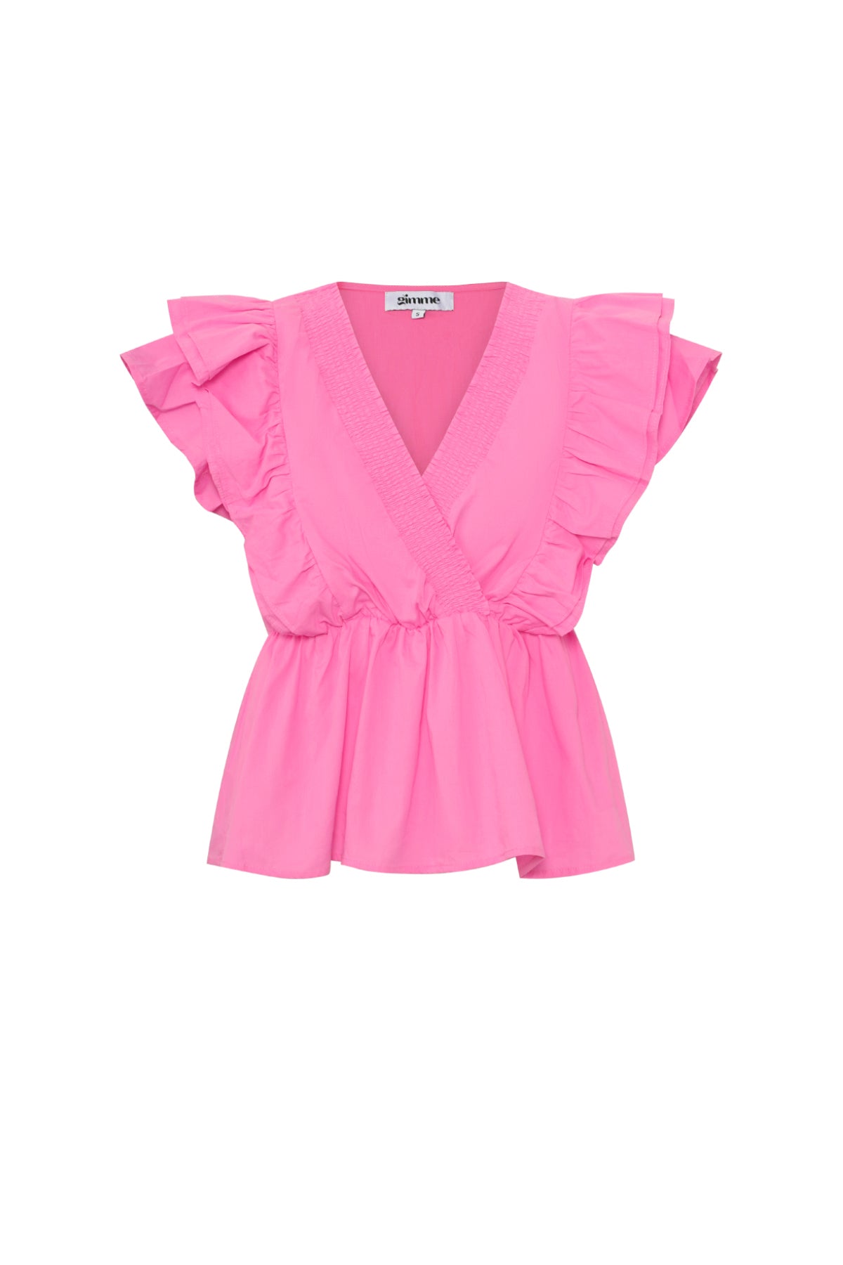 damen bluse ärmellos rüschen | polyester | mehrfarbig