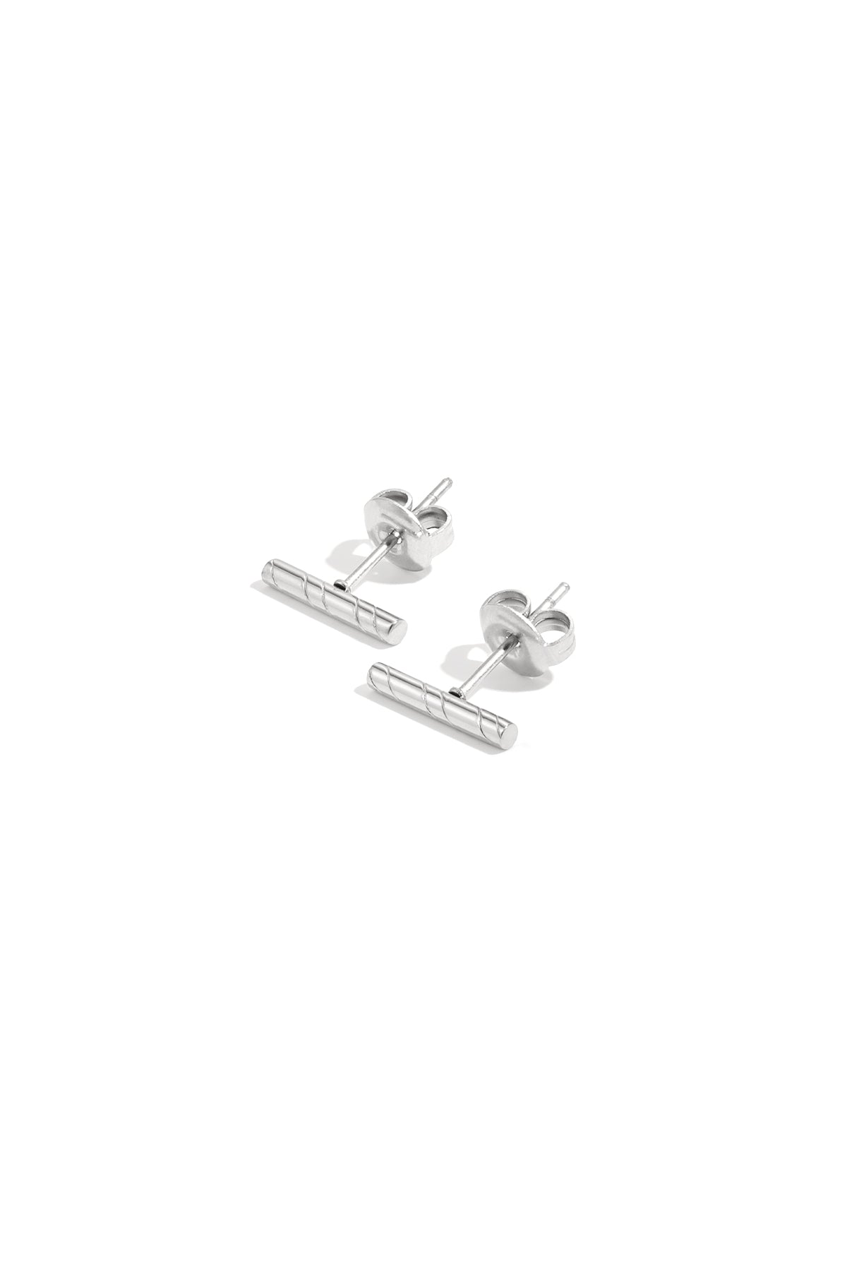 Damen Ohrstecker Stange Gestreift | Edelstahl | Goldfarbe & Silberfarbe