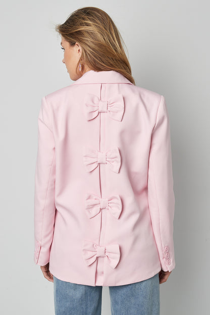 Polyester Damen Anzug-Set Tailliert Schleifen-Detail