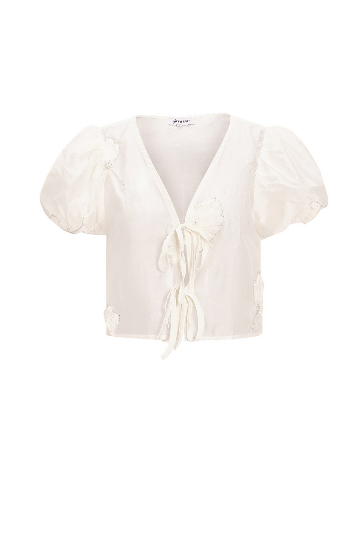 damen top boho blumenprint | bio-baumwolle | weiß