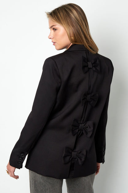 Polyester Damen Anzug-Set Tailliert Schleifen-Detail