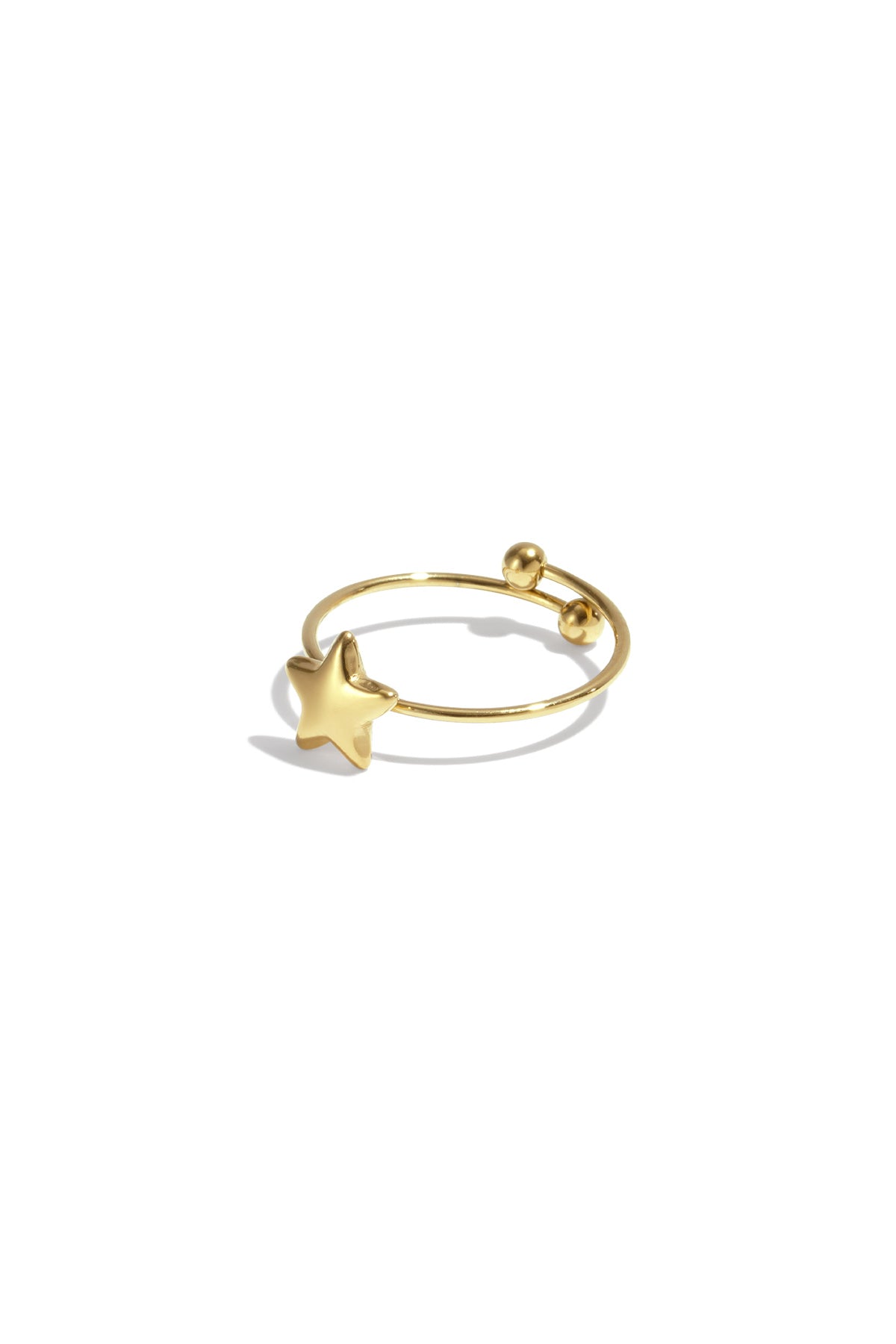 Damen Ring Stern | Edelstahl | Goldfarbe & Silberfarbe