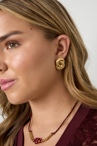 Damen Ohrringe Infinity Twist | Edelstahl | Gold & Silber