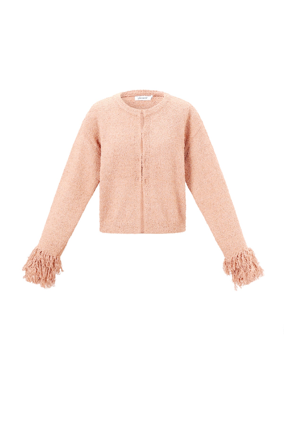 damen cardigan fransen tailliert | polyester | mehrfarbig