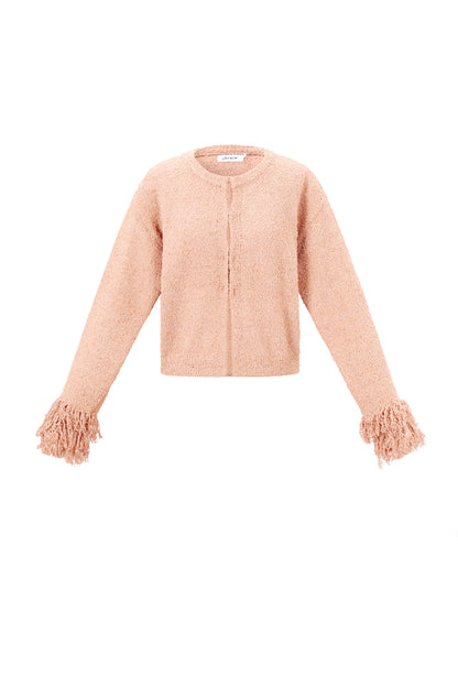 Damen Cardigan Fransen Tailliert | Polyester | Mehrfarbig