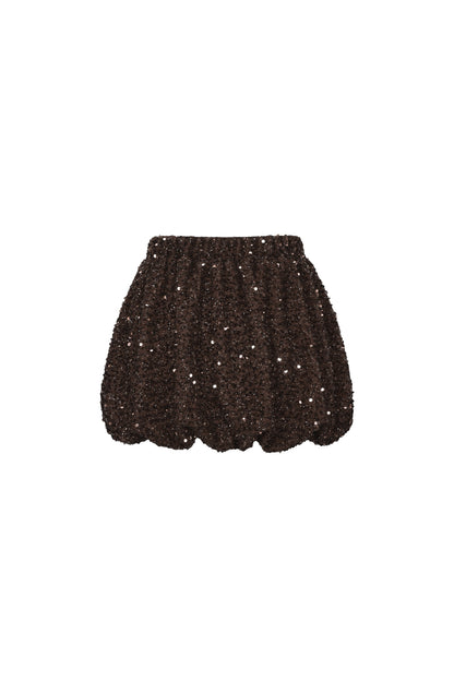 Damen Minirock Pailletten Elegant | Polyester | Mehrfarbig