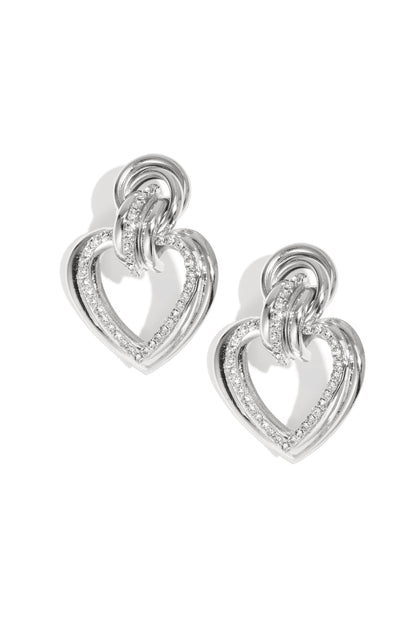 Eisen Tropfen Ohrringe Herz Elegante Weihnachten Luxuriöse Serie frauen schmuck
