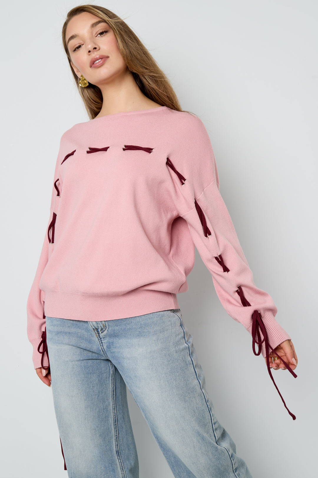 Damen Pullover Viskose Farbkontrast | Viskose | Mehrfarbig
