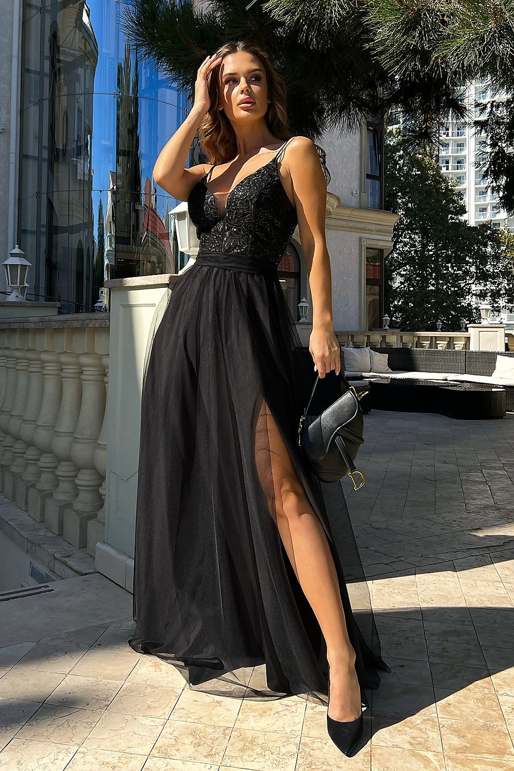  langes kleid model 188220 bicotone 