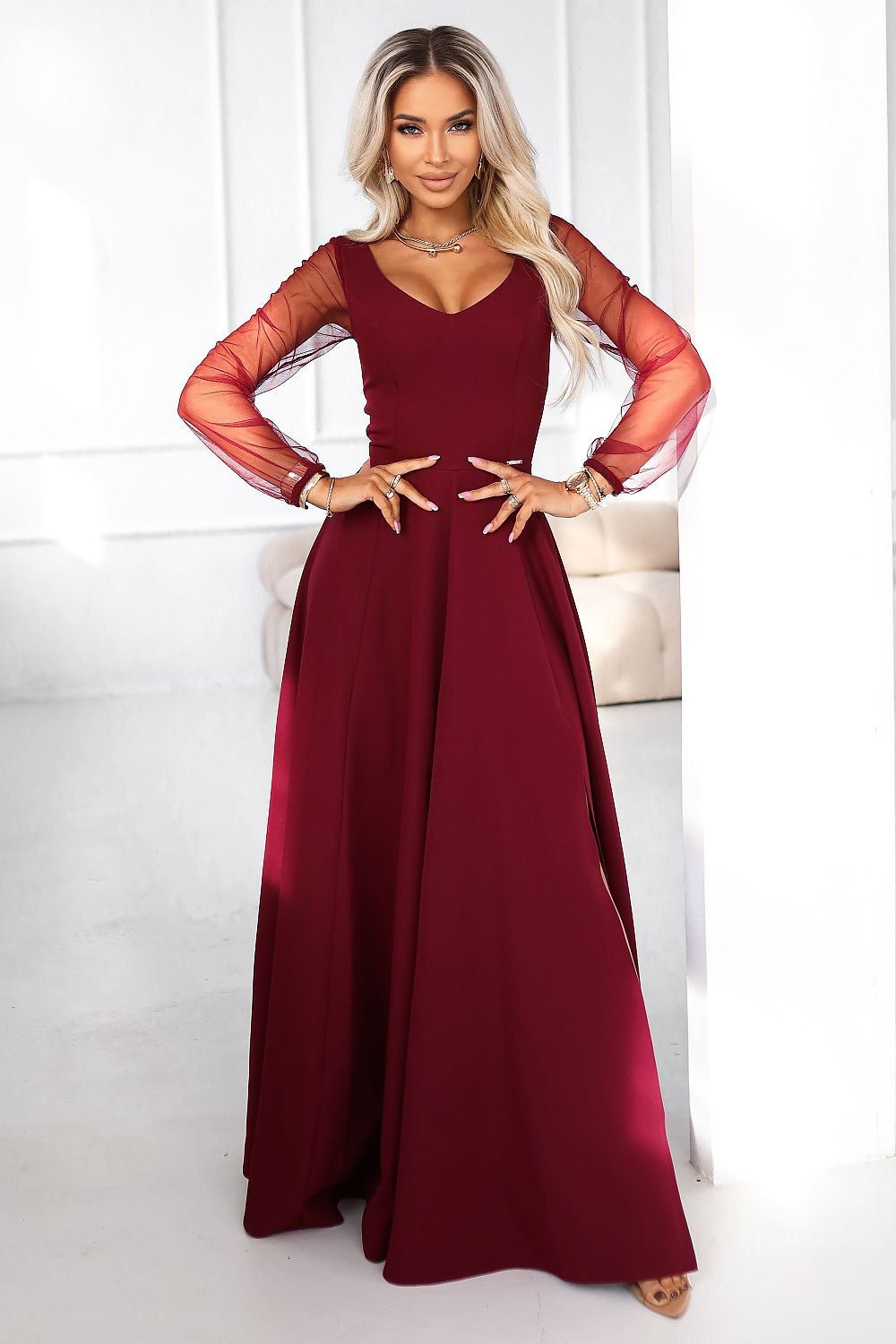  langes kleid model 222146 numoco 