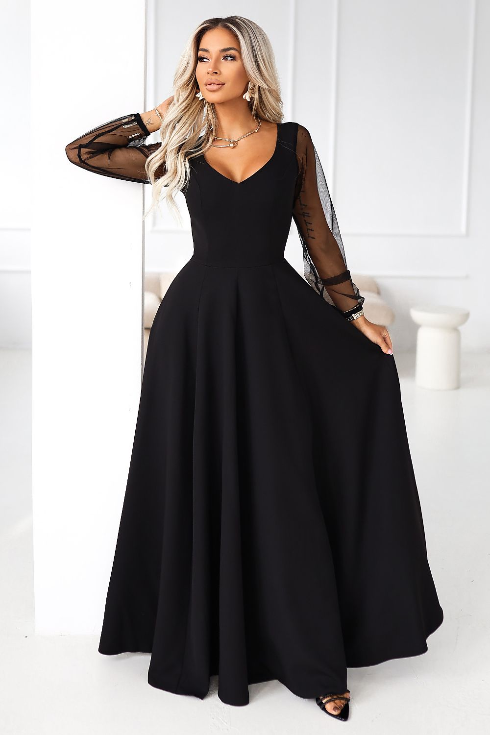  langes kleid model 222147 numoco 