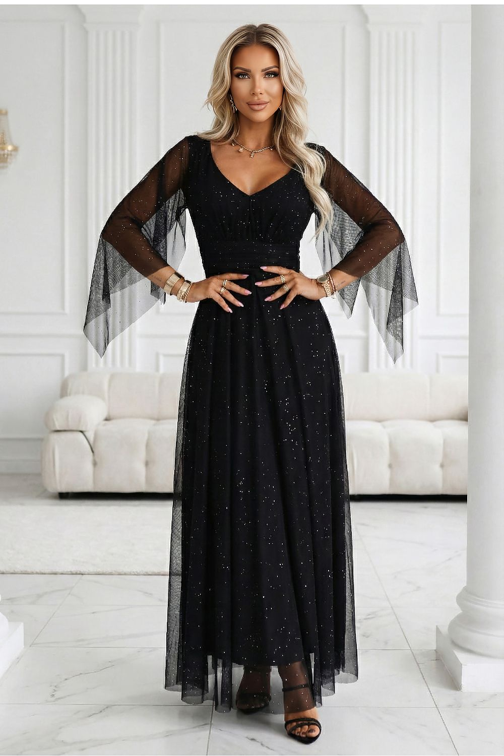  langes kleid model 222465 numoco 