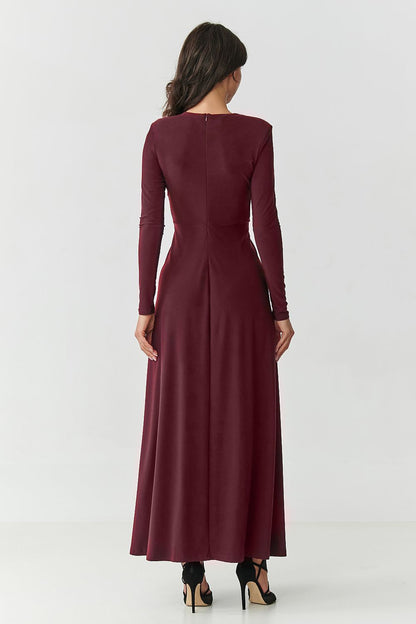  Langes Kleid model 232063 Makadamia 