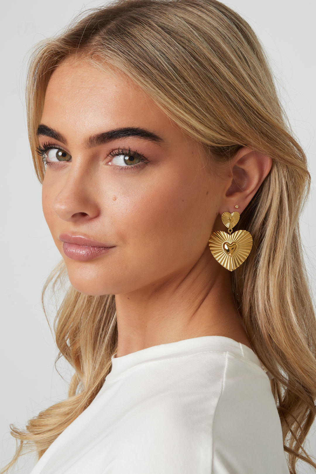edelstahl tropfen ohrringe herz casual täglich einfache serie frauen schmuck